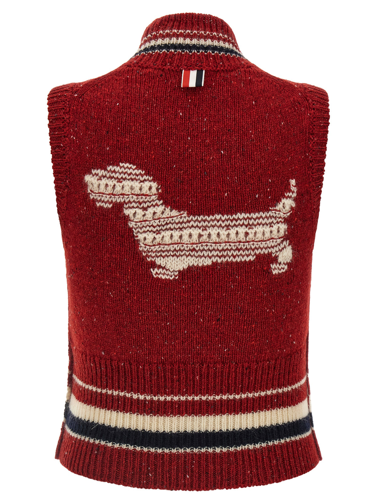 Thom Browne Red Wool Sleeveless Women's Jacket