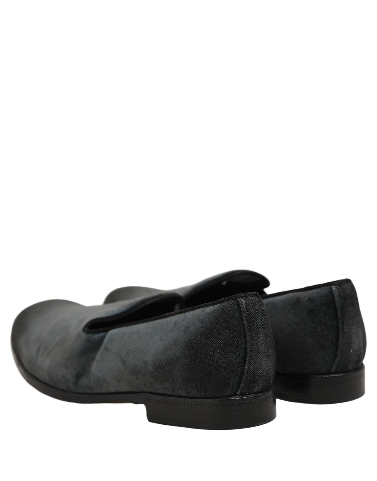 Dolce & Gabbana Blue Suede Slip On Men Slippers Loafers Men's Shoes