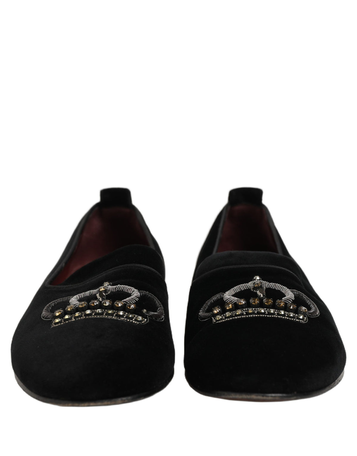 Dolce & Gabbana Black Crown Embellished Men Loafers Men's Shoes (Pre-Owned)