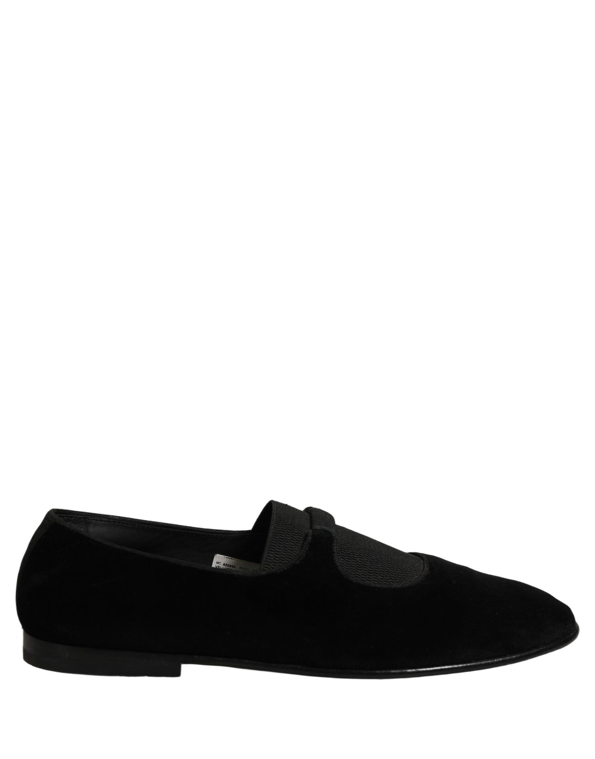 Dolce & Gabbana Black Velvet Slip On Slippers Loafers Men's Shoes (Pre-Owned)