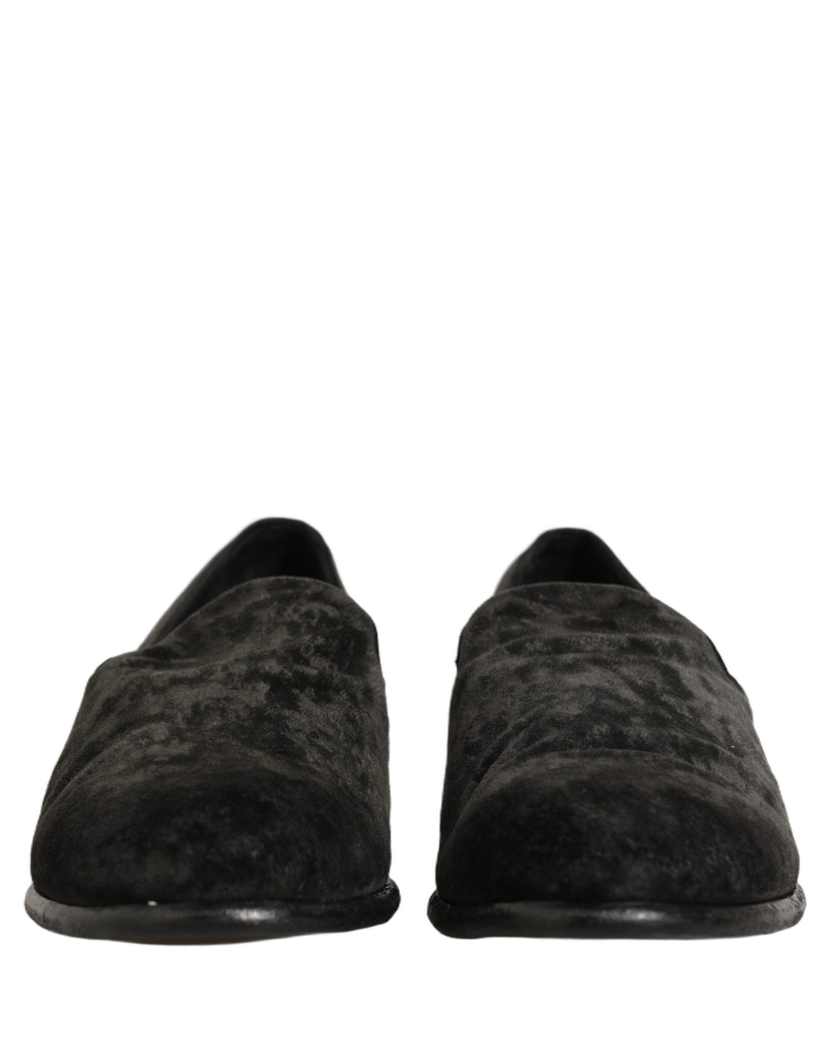 Dolce & Gabbana Black Suede Slip On Men Slippers Loafers Men's Shoes
