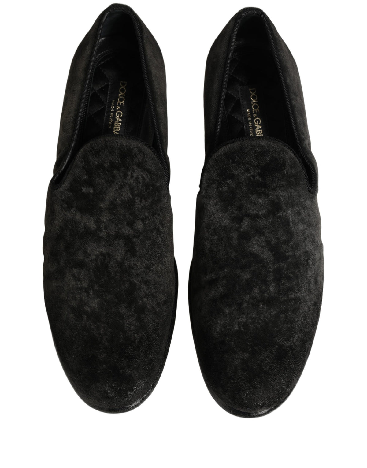 Dolce & Gabbana Black Suede Slip On Men Slippers Loafers Men's Shoes