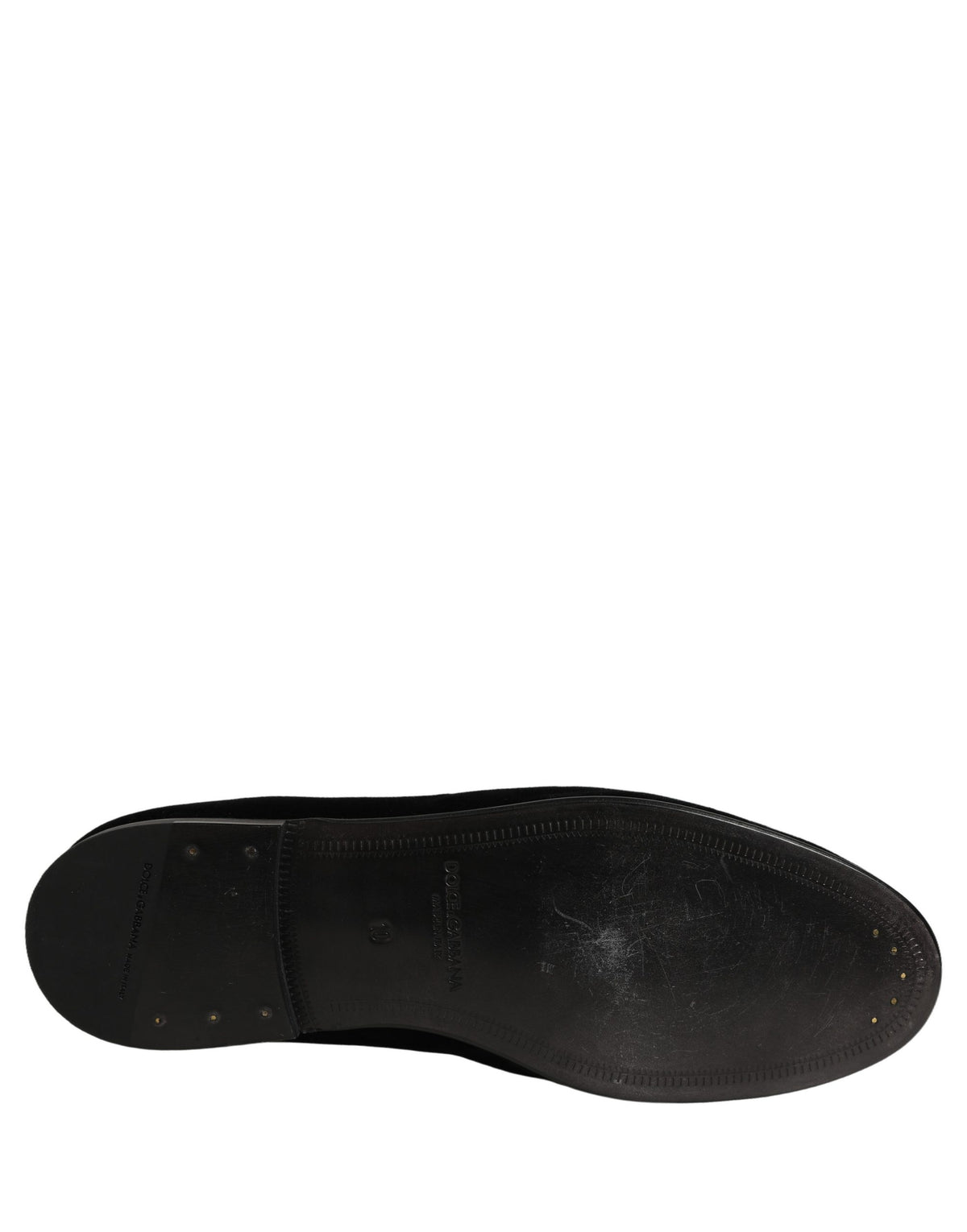 Dolce & Gabbana Black Crown Embellished Men Loafers Men's Shoes (Pre-Owned)