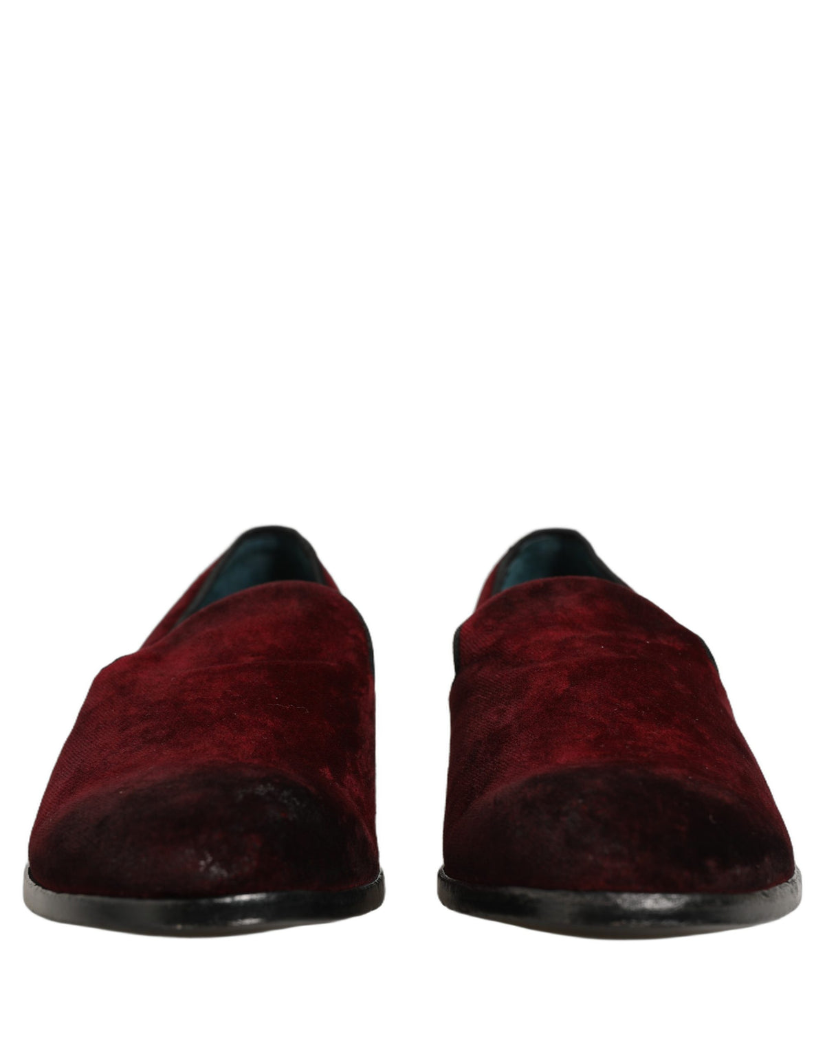 Dolce & Gabbana Maroon Suede Slip On Slippers Loafers Men's Shoes