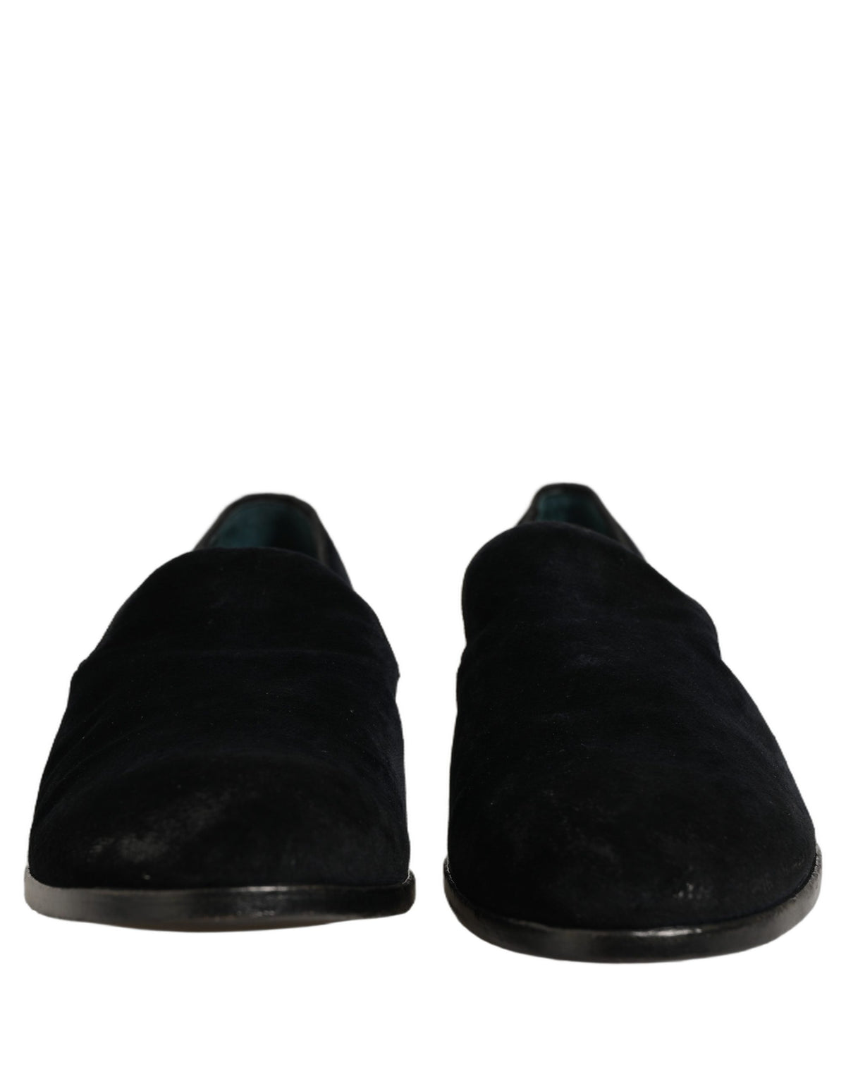 Dolce & Gabbana Black Suede Slip On Slippers Loafers Men's Shoes