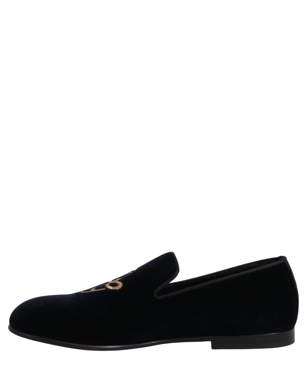 Dolce & Gabbana Black Suede DG Logo Slippers Men Loafers Men's Shoes