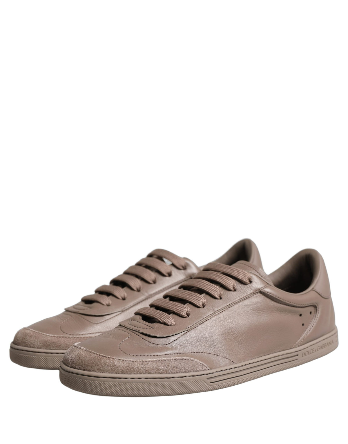 Dolce & Gabbana Taupe Saint Tropez Low Top Sneakers Men's Shoes