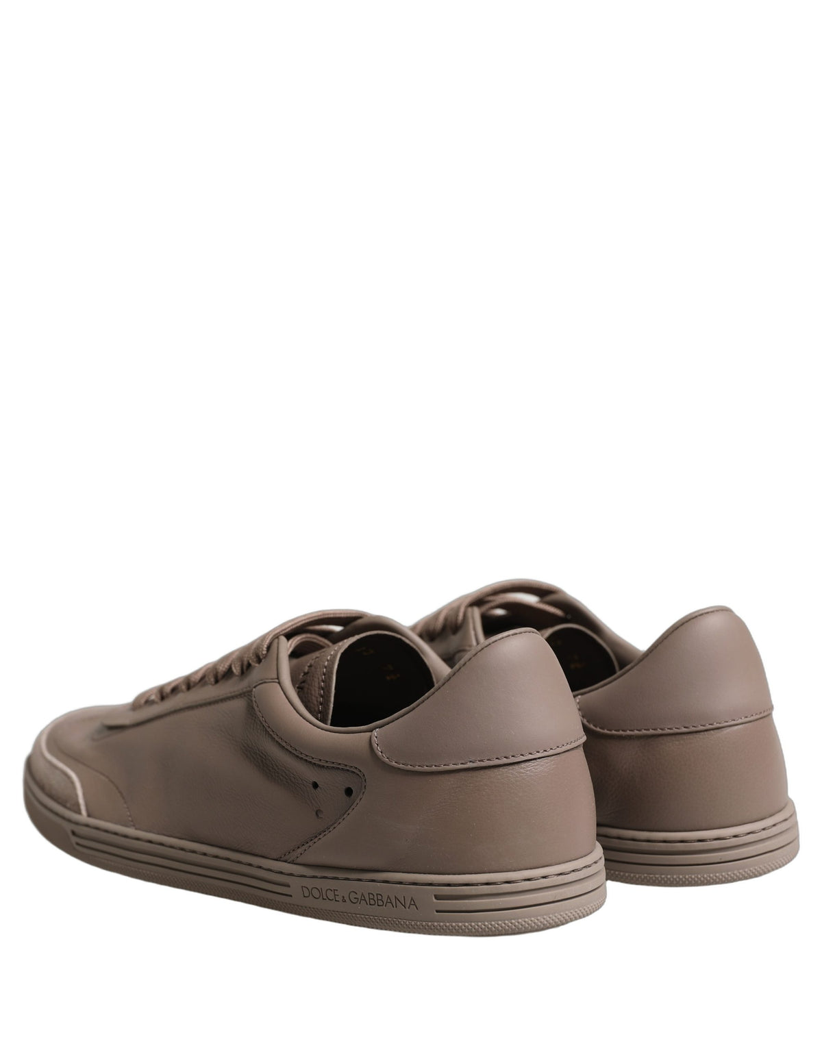 Dolce & Gabbana Taupe Saint Tropez Low Top Sneakers Men's Shoes