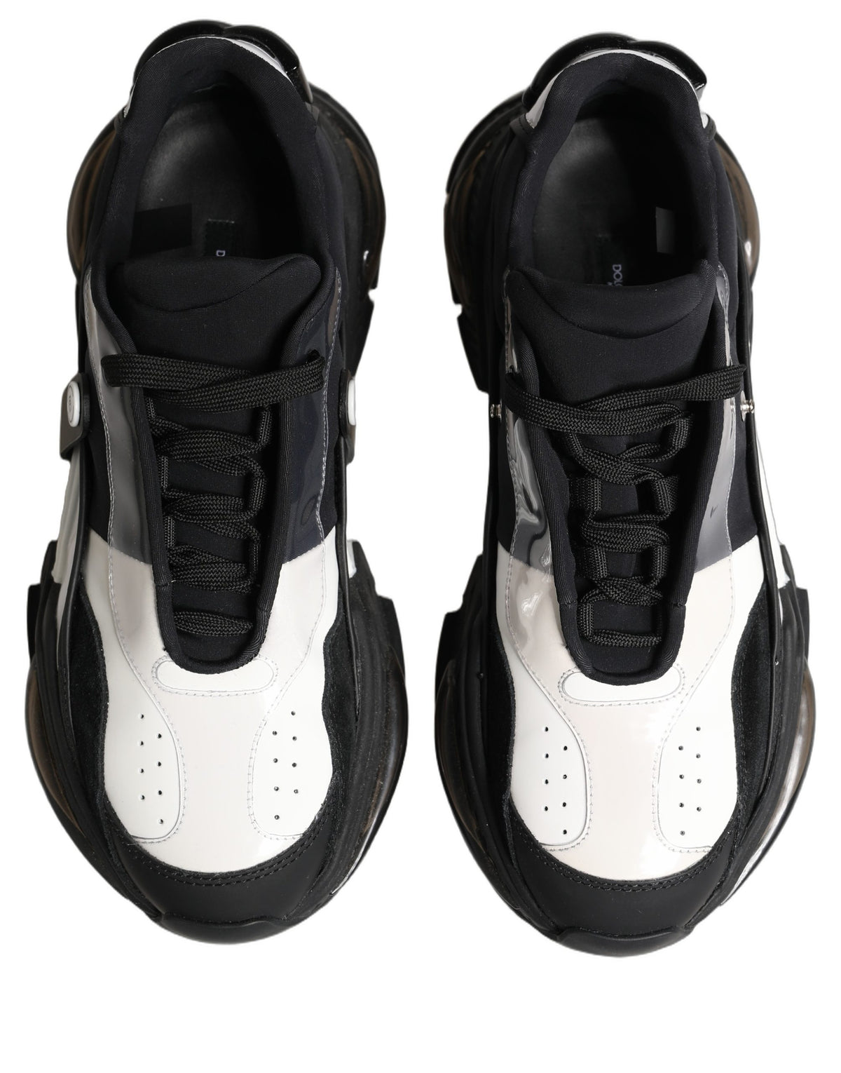 Dolce & Gabbana White Black Logo Airmaster Men Sneakers Men's Shoes
