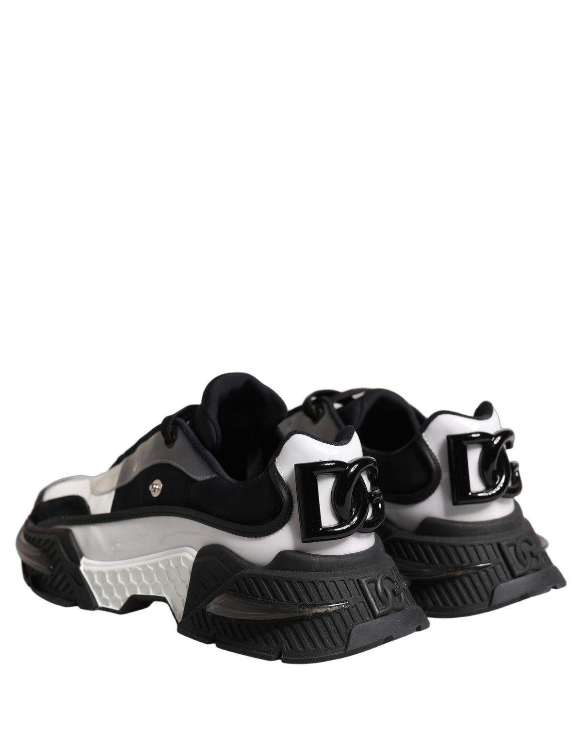 Dolce & Gabbana White Black Logo Airmaster Men Sneakers Men's Shoes