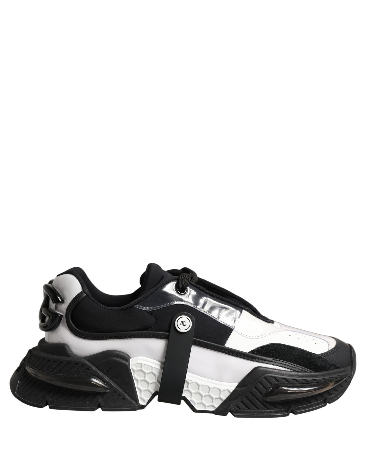 Dolce & Gabbana White Black Logo Airmaster Men Sneakers Men's Shoes