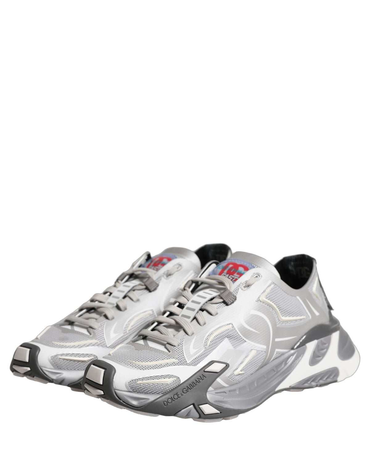 Dolce & Gabbana Gray Panelled Low Top Men Sneakers Men's Shoes (Pre-Owned)