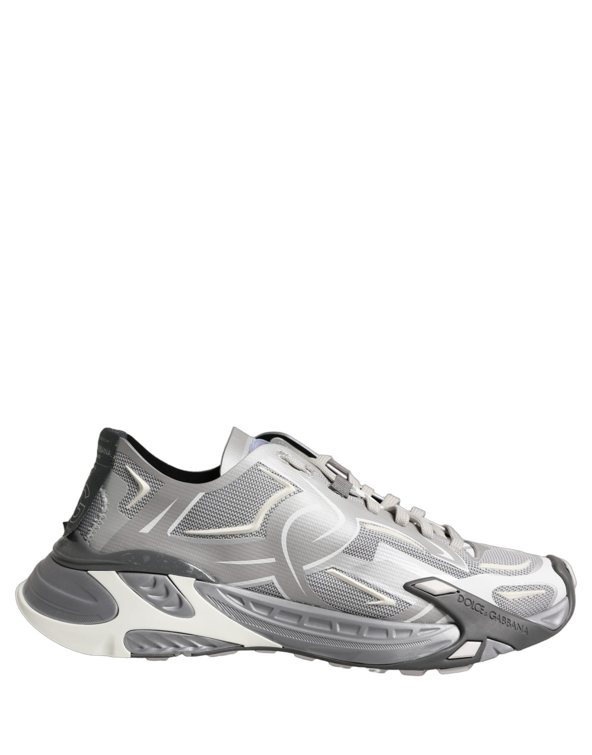 Dolce & Gabbana Gray Panelled Low Top Men Sneakers Men's Shoes (Pre-Owned)