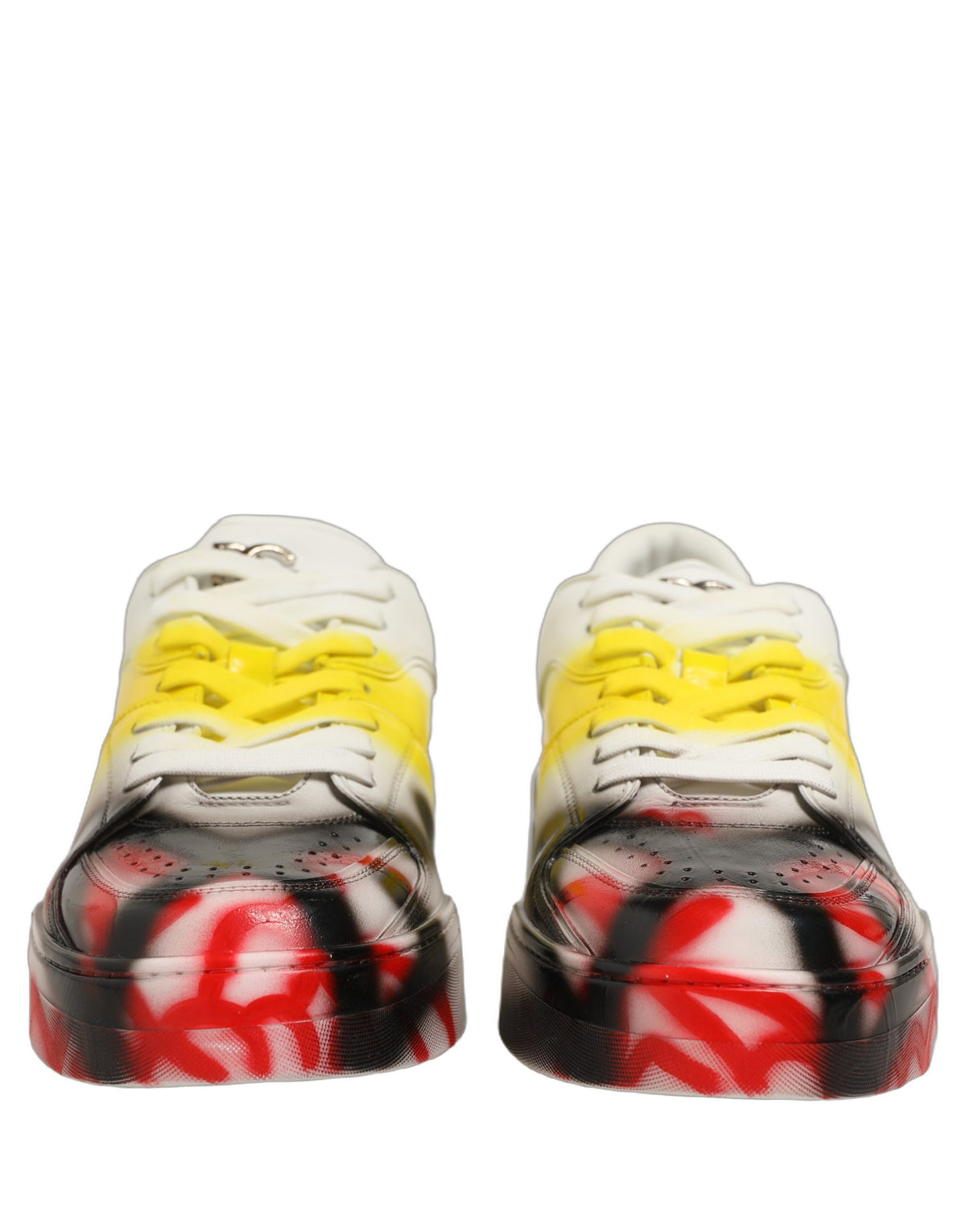 Dolce & Gabbana Multicolor New Roma Paint Sneakers Men Men's Shoes