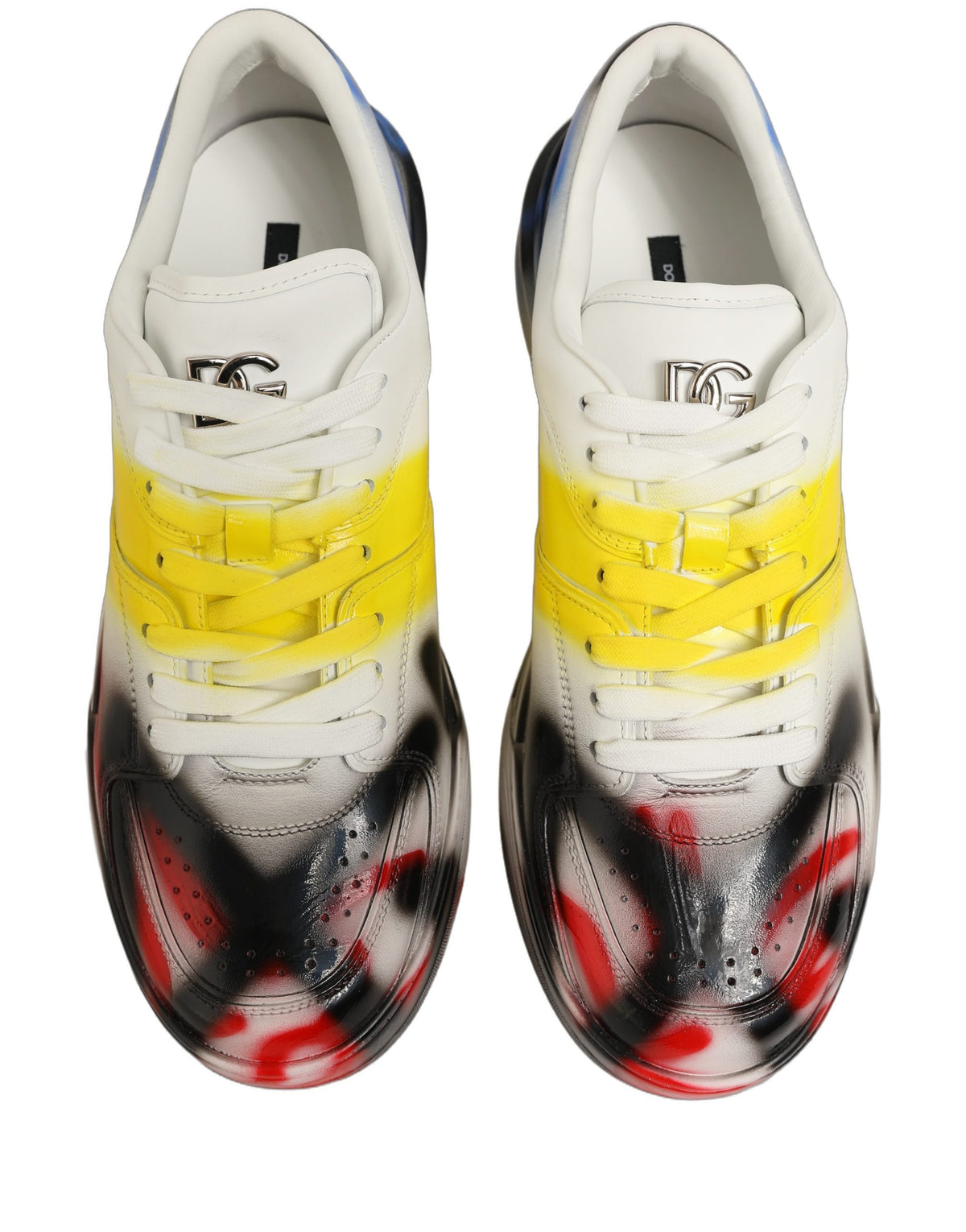 Dolce & Gabbana Multicolor New Roma Paint Sneakers Men Men's Shoes