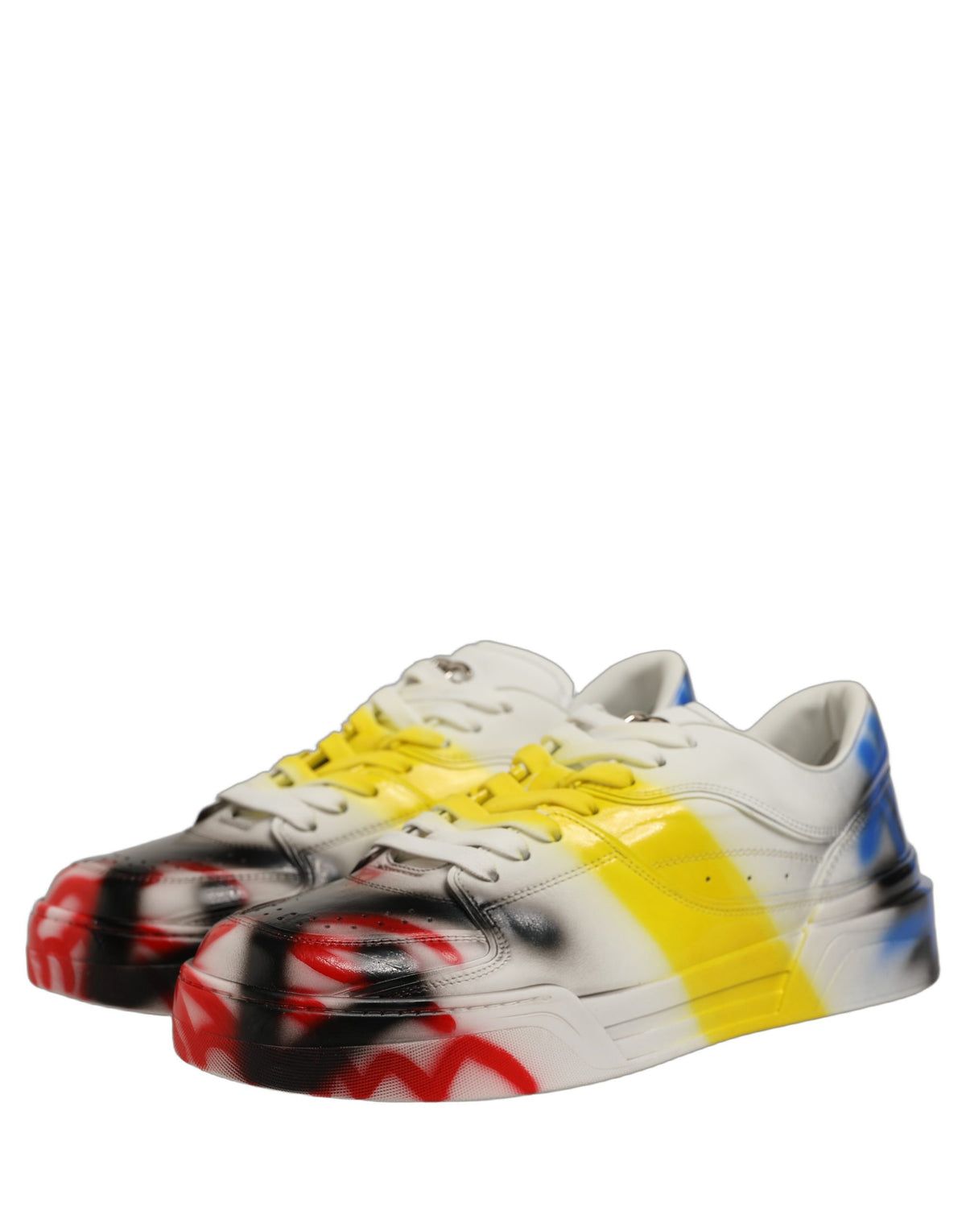 Dolce & Gabbana Multicolor New Roma Paint Sneakers Men Men's Shoes