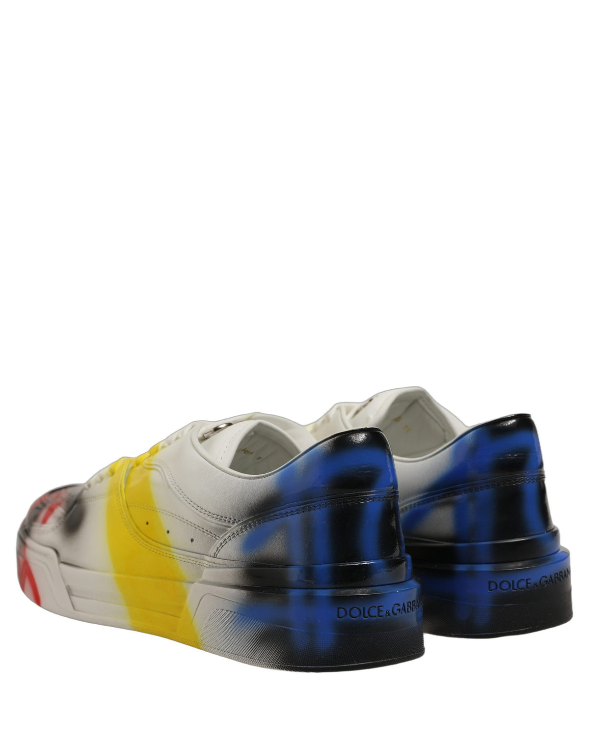 Dolce & Gabbana Multicolor New Roma Paint Sneakers Men Men's Shoes