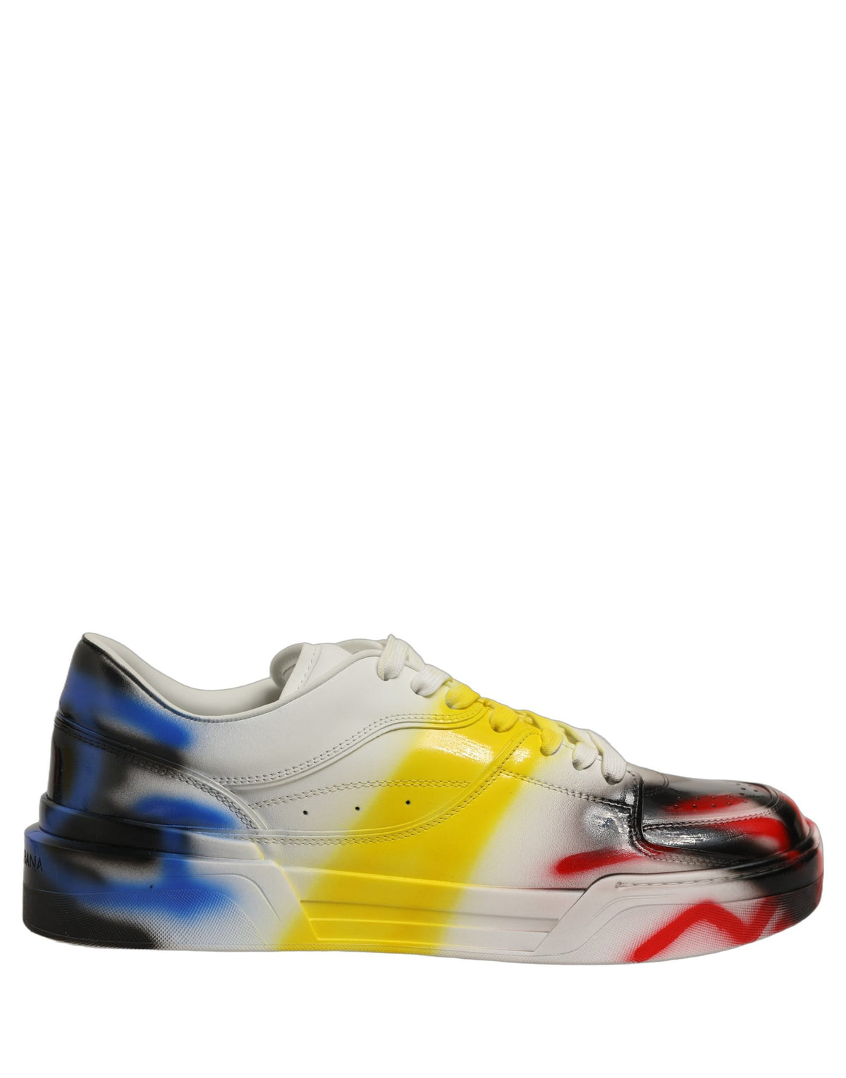 Dolce & Gabbana Multicolor New Roma Paint Sneakers Men Men's Shoes