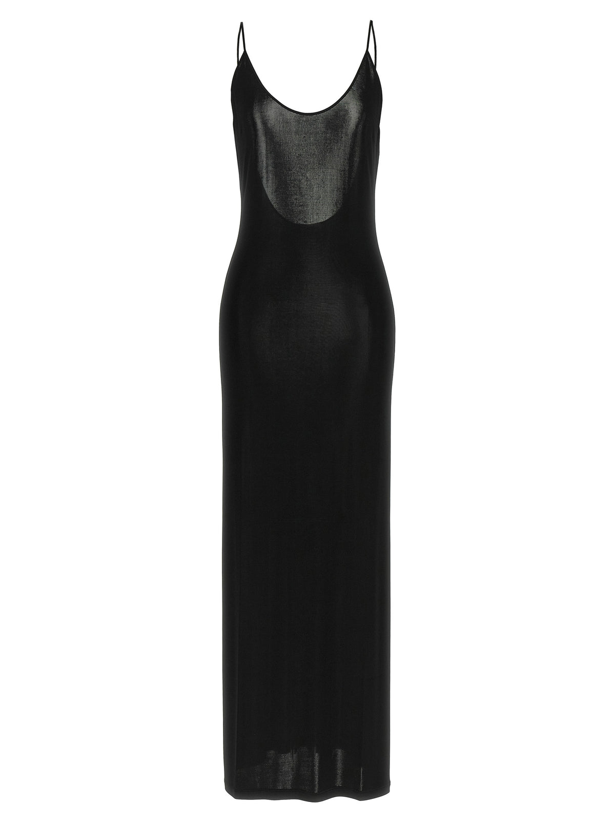 Saint Laurent Black Viscose Long Women's Dress