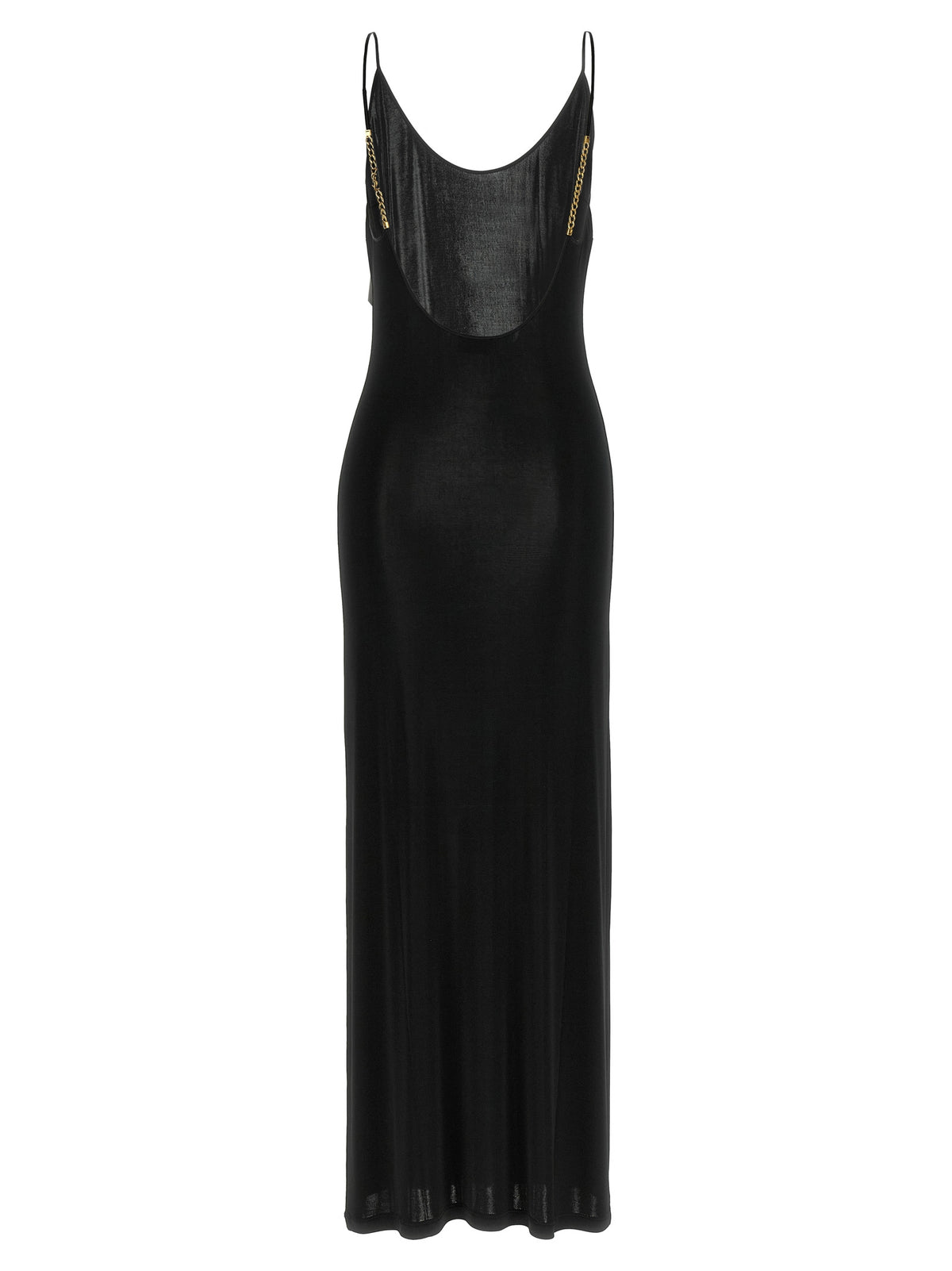 Saint Laurent Black Viscose Long Women's Dress