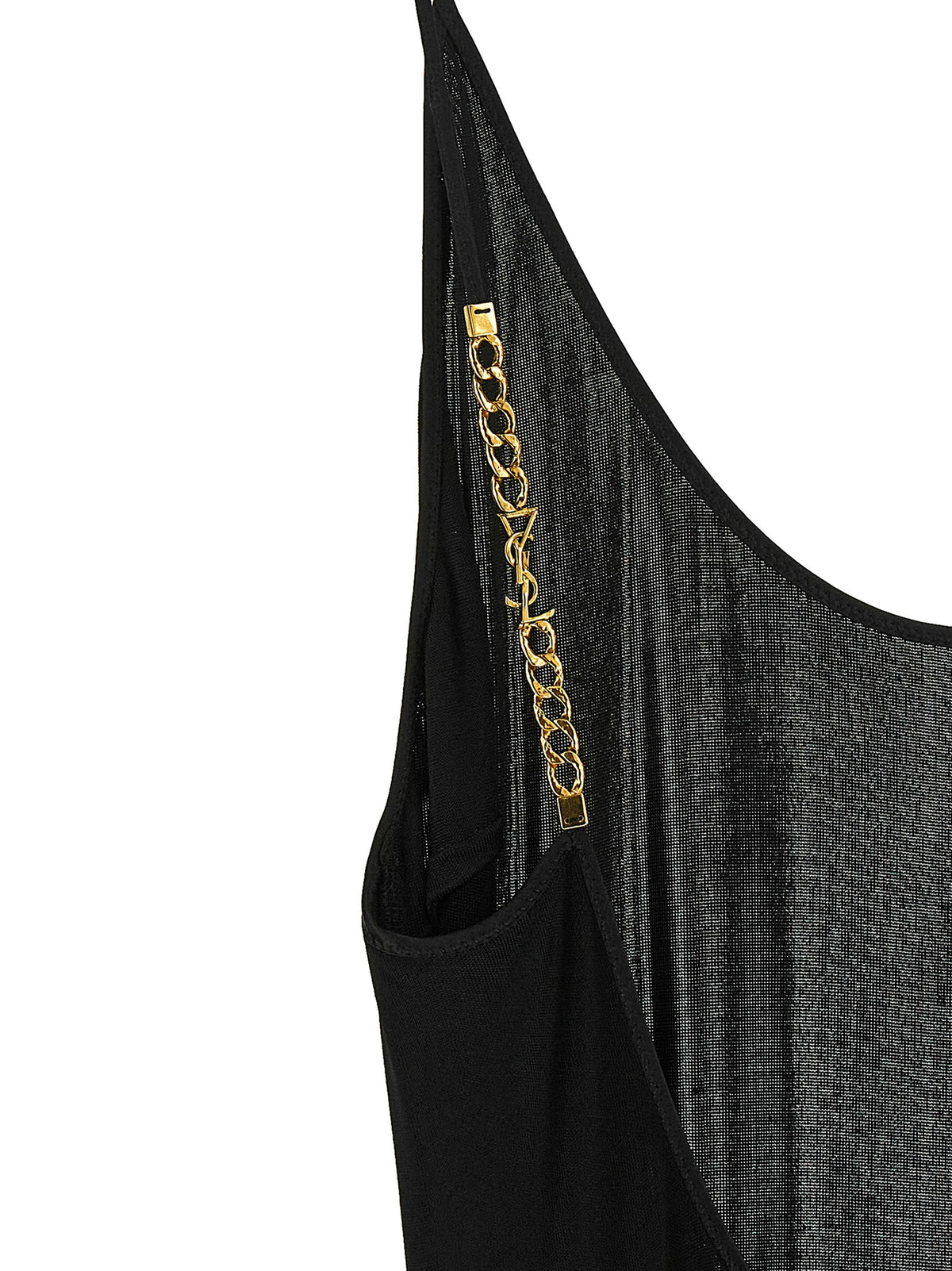 Saint Laurent Black Viscose Long Women's Dress