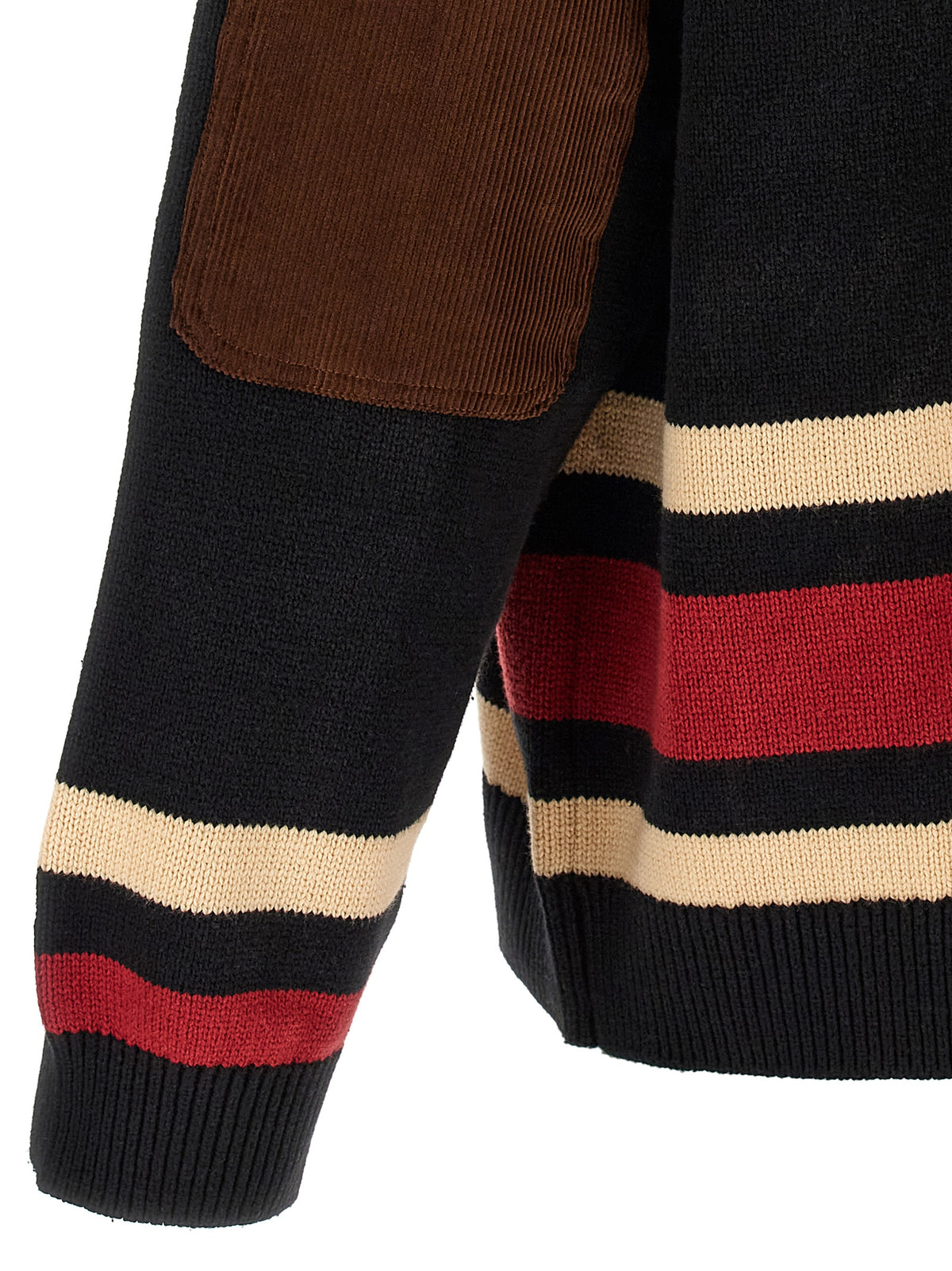 FOUND Black Cotton Men's Cardigan