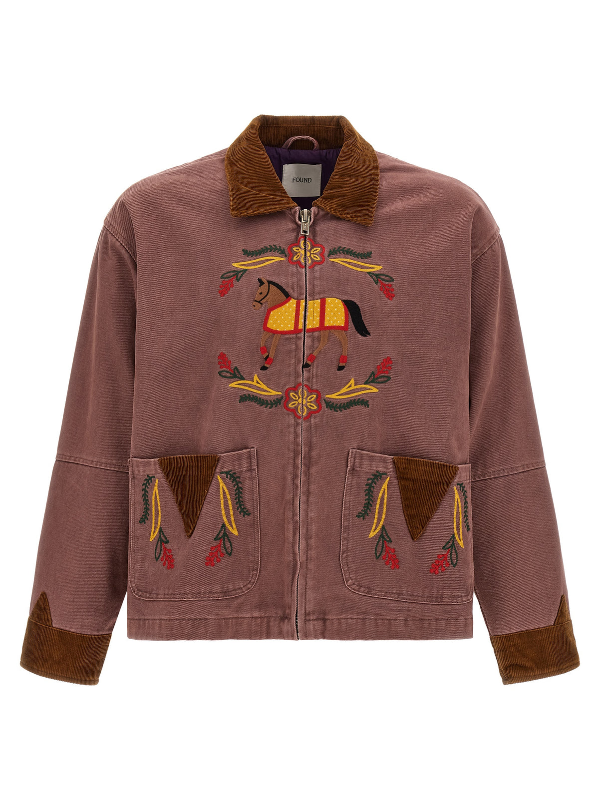 FOUND Multicolor Cotton Denim Men's Jacket