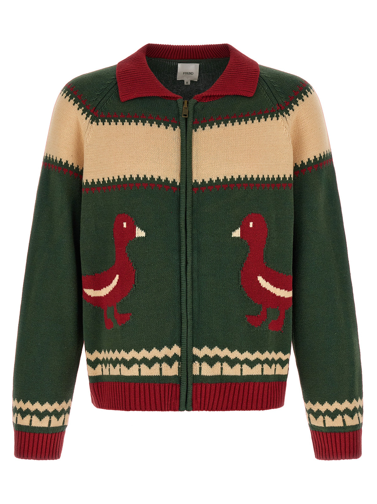 FOUND Bicolor Cotton Men's Cardigan