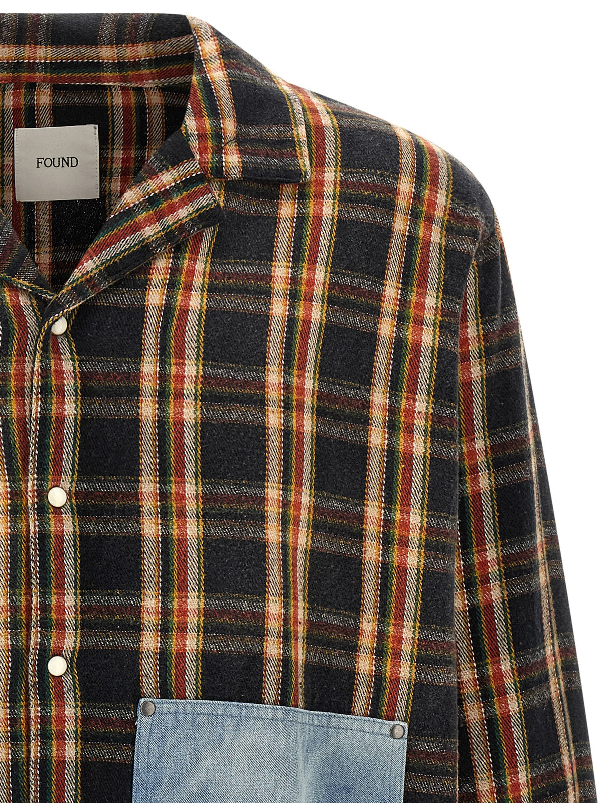 FOUND Multicolor Cotton Men's Blouse
