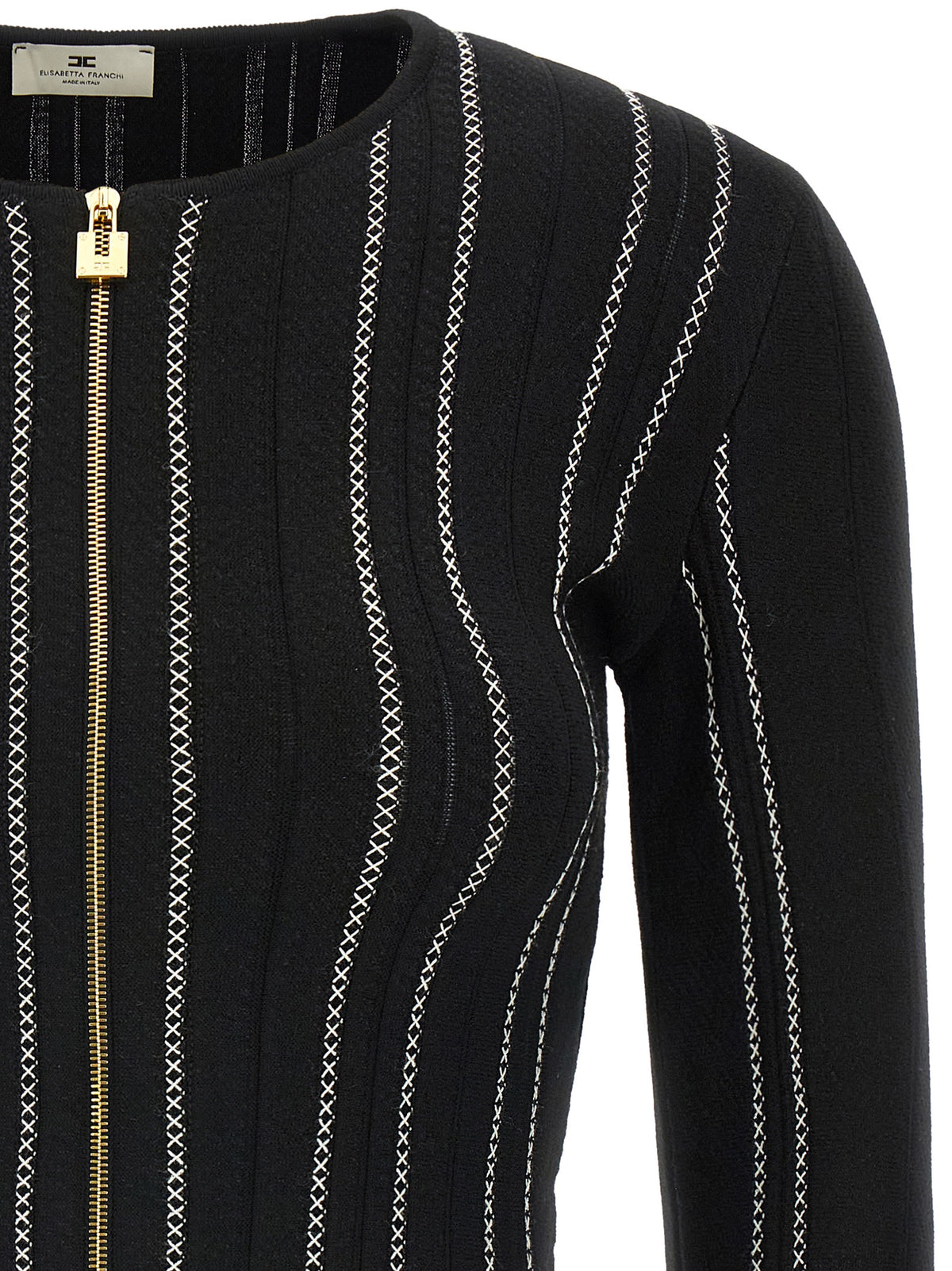 Elisabetta Franchi Black Viscose Women's Cardigan