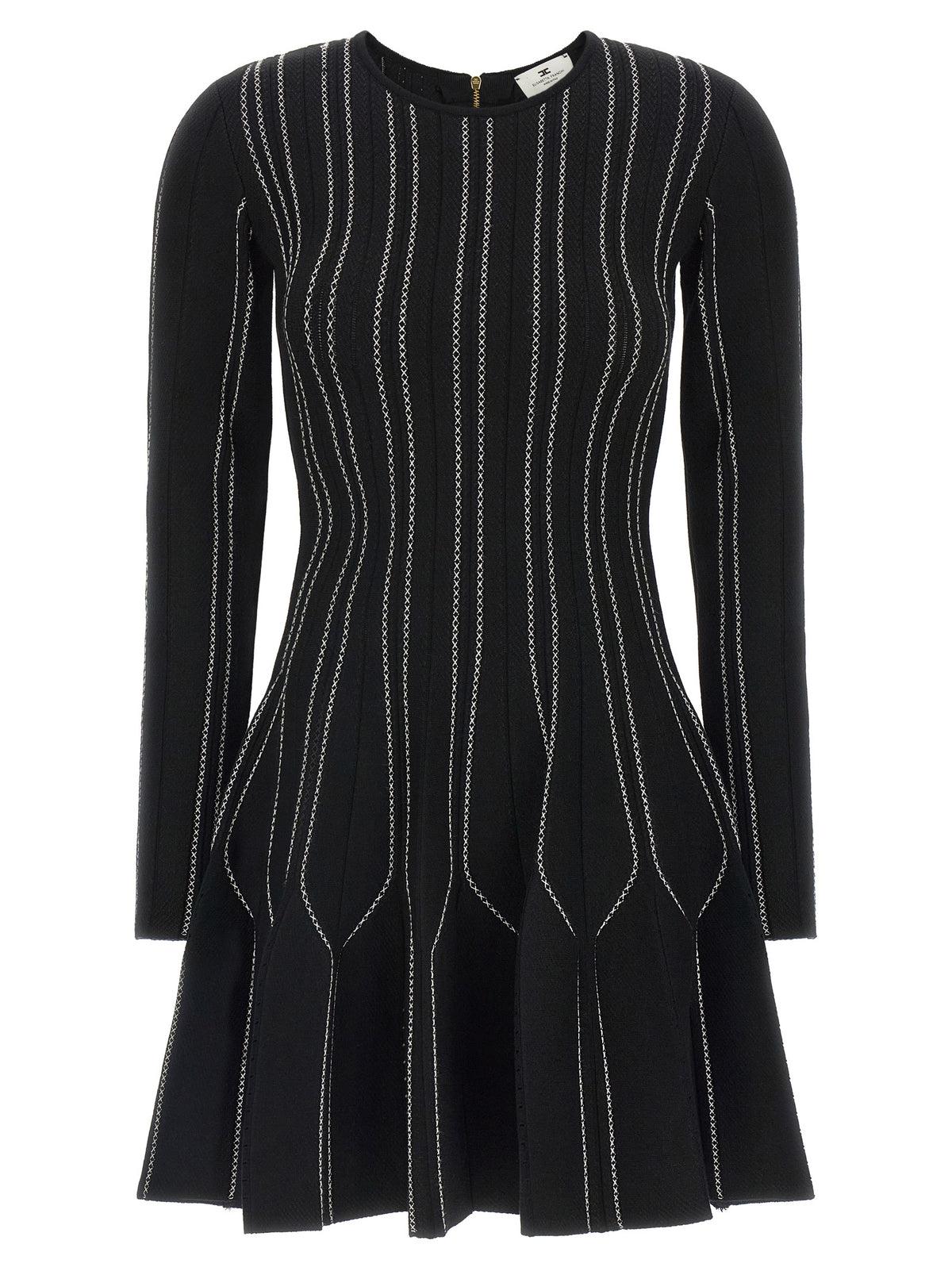 Elisabetta Franchi Black Viscose Short Women's Dress