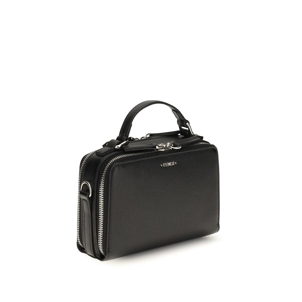 Fendi Black Calf Leather Bos Taurus Shoulder Men's Bag
