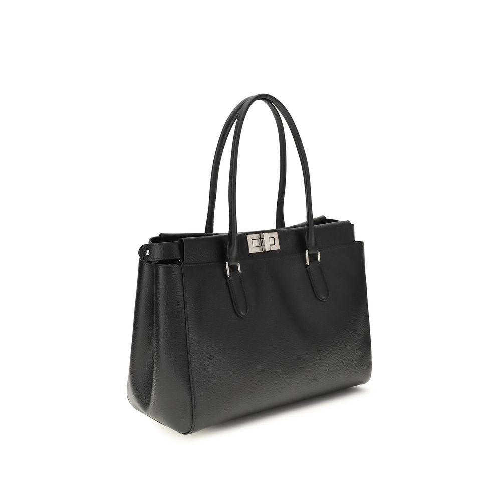 Fendi Black Calf Leather Bos Taurus Shoulder Women's Bag