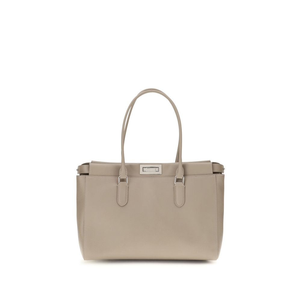 Fendi Beige Calf Leather Bos Taurus Shoulder Women's Bag