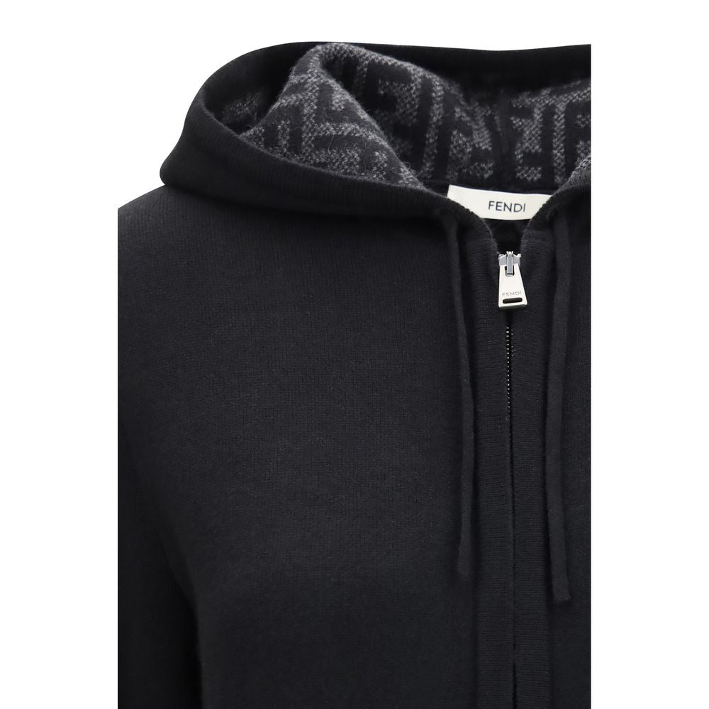 Fendi Black Cashmere Women's Hoodie