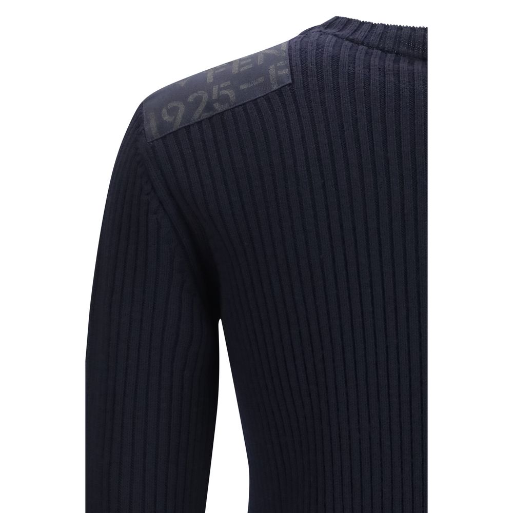 Fendi Blue Wool Oves Aries Men's Sweatshirt