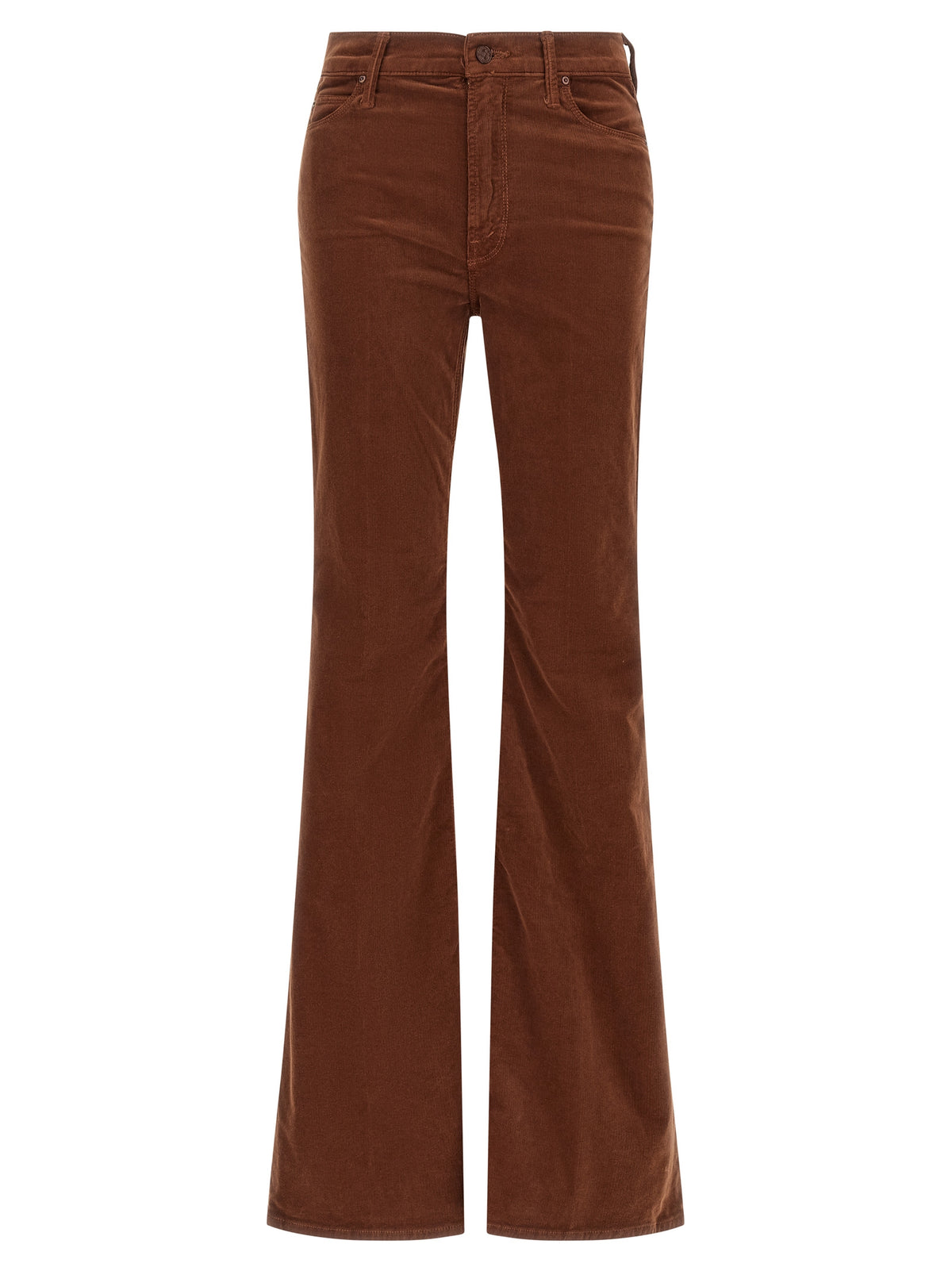 Mother Denim Brown Cotton Flared Women's Pants