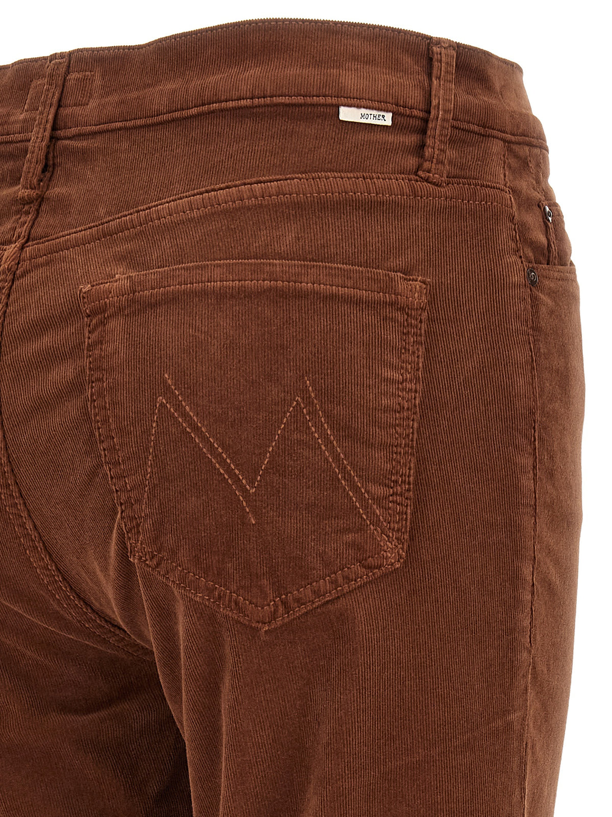 Mother Denim Brown Cotton Flared Women's Pants
