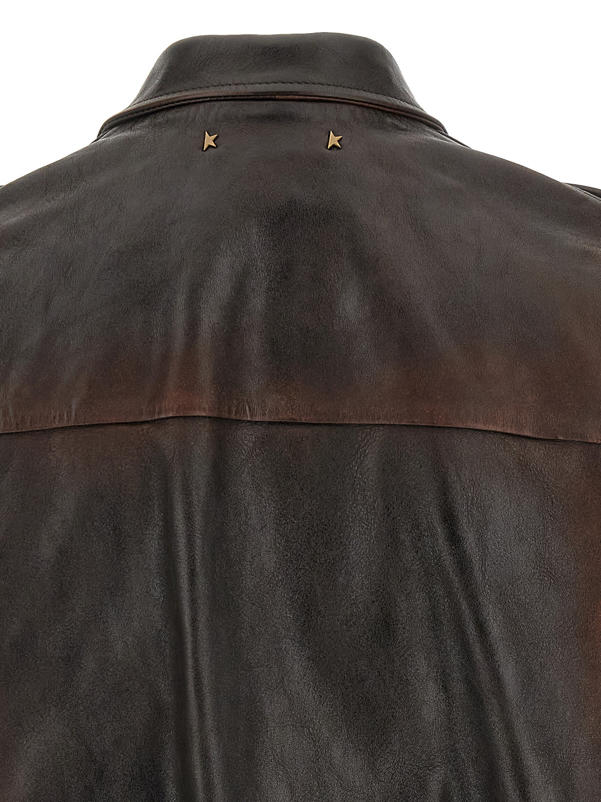 Golden Goose Brown Cowhide Leather Men's Jacket