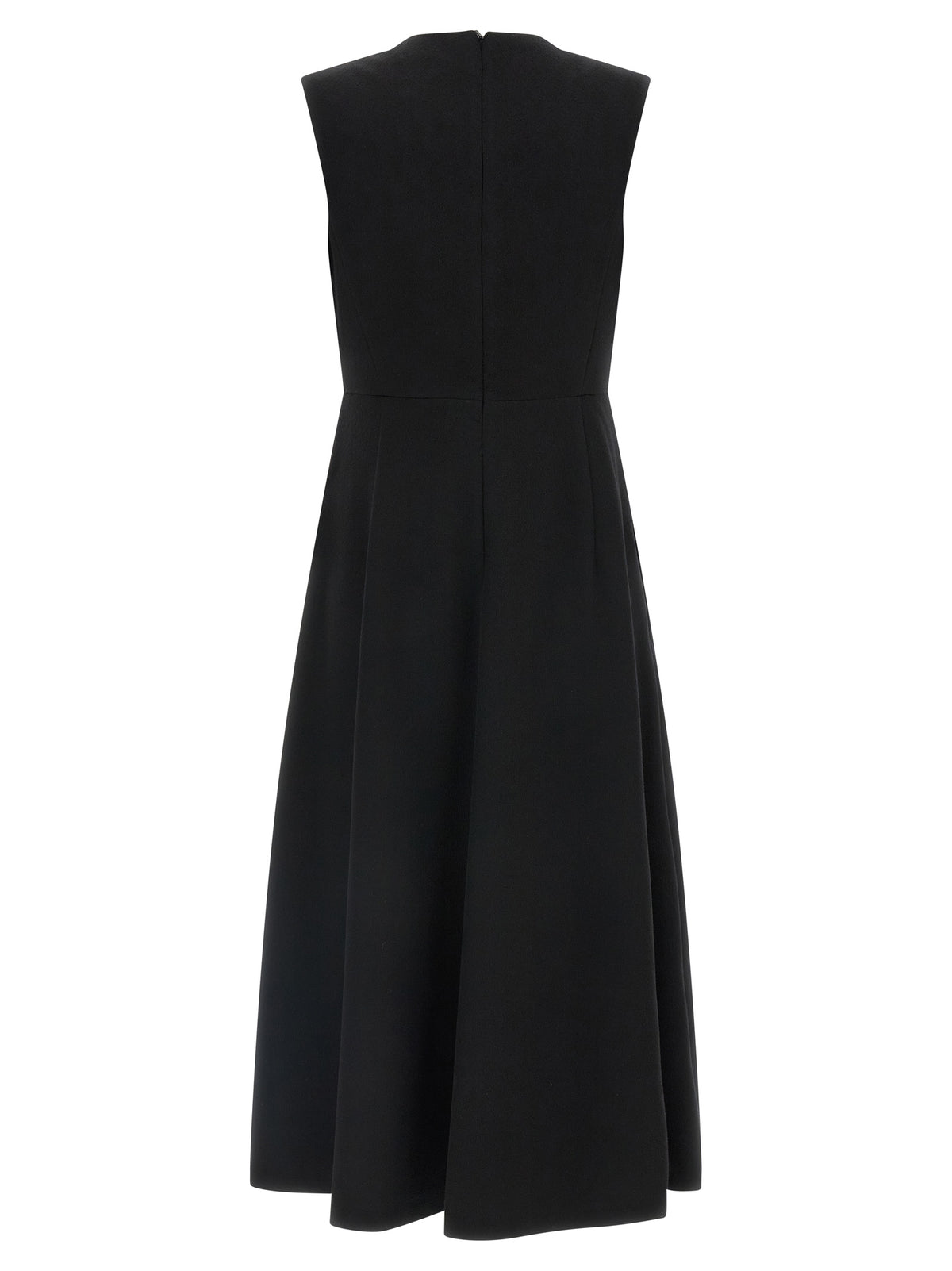 Max Mara Black Wool Midi Women's Dress