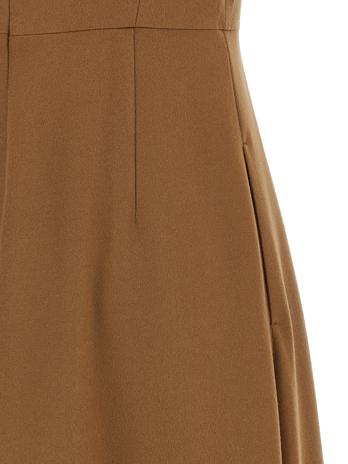 Max Mara Brown Wool Midi Women's Dress