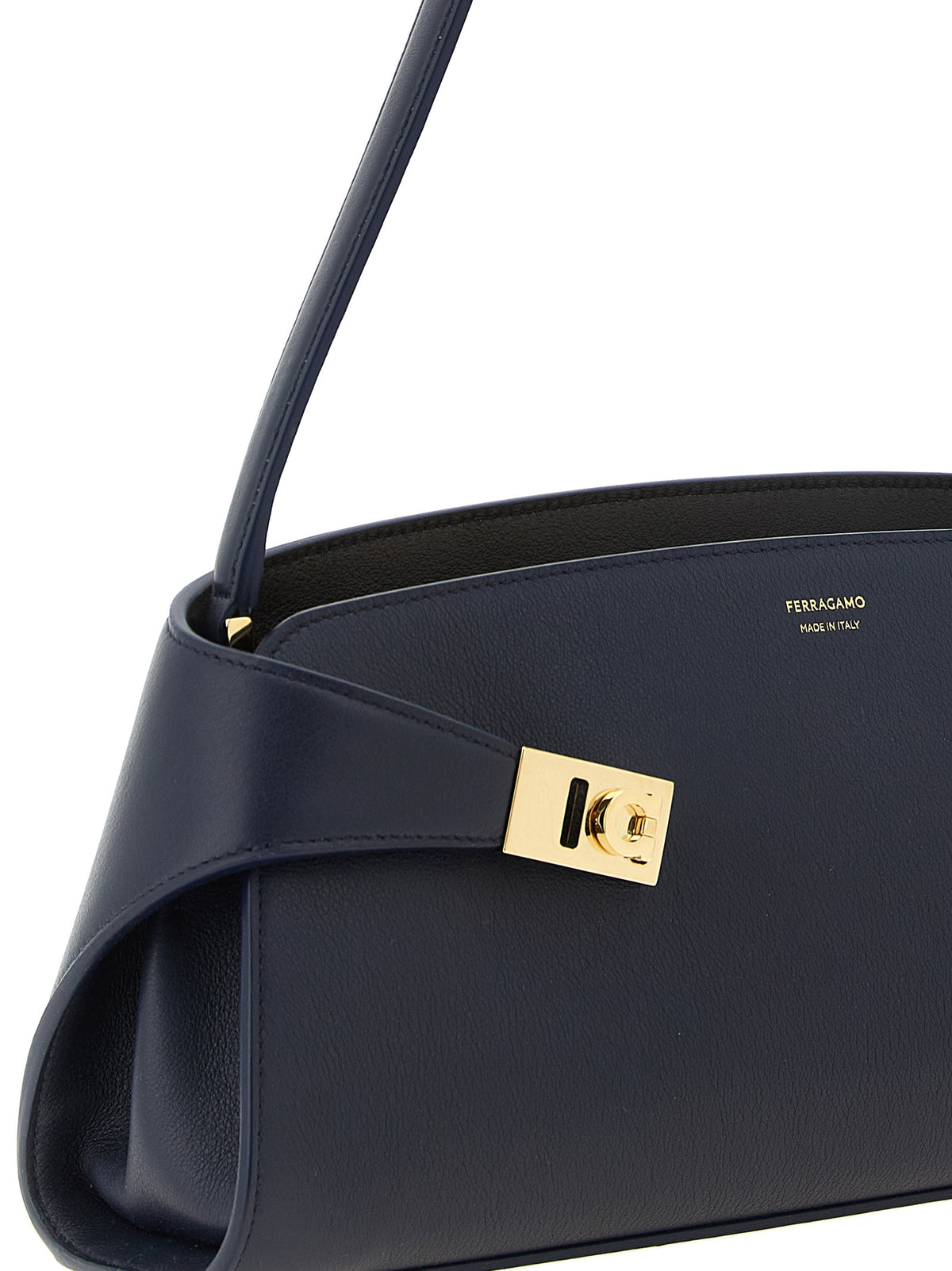 Ferragamo Blue Calfskin Shoulder Women's Bag