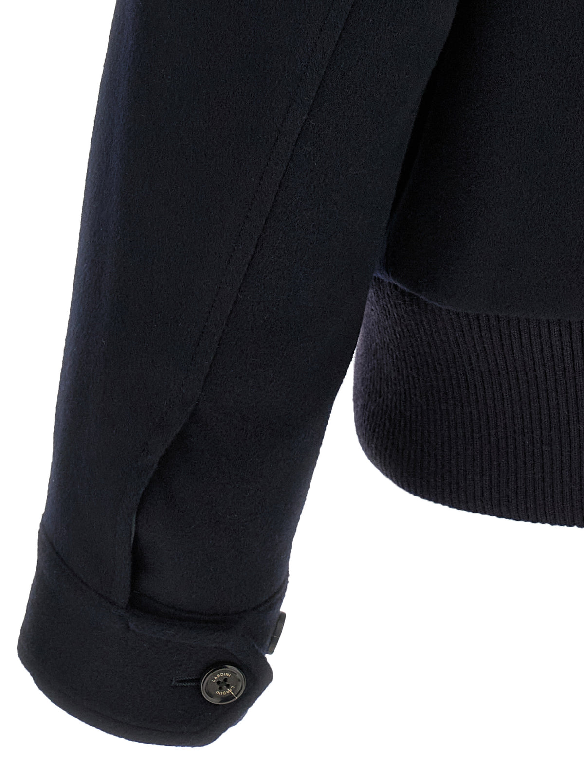 Lardini Blue Virgin Wool Full-Length Men's Jacket