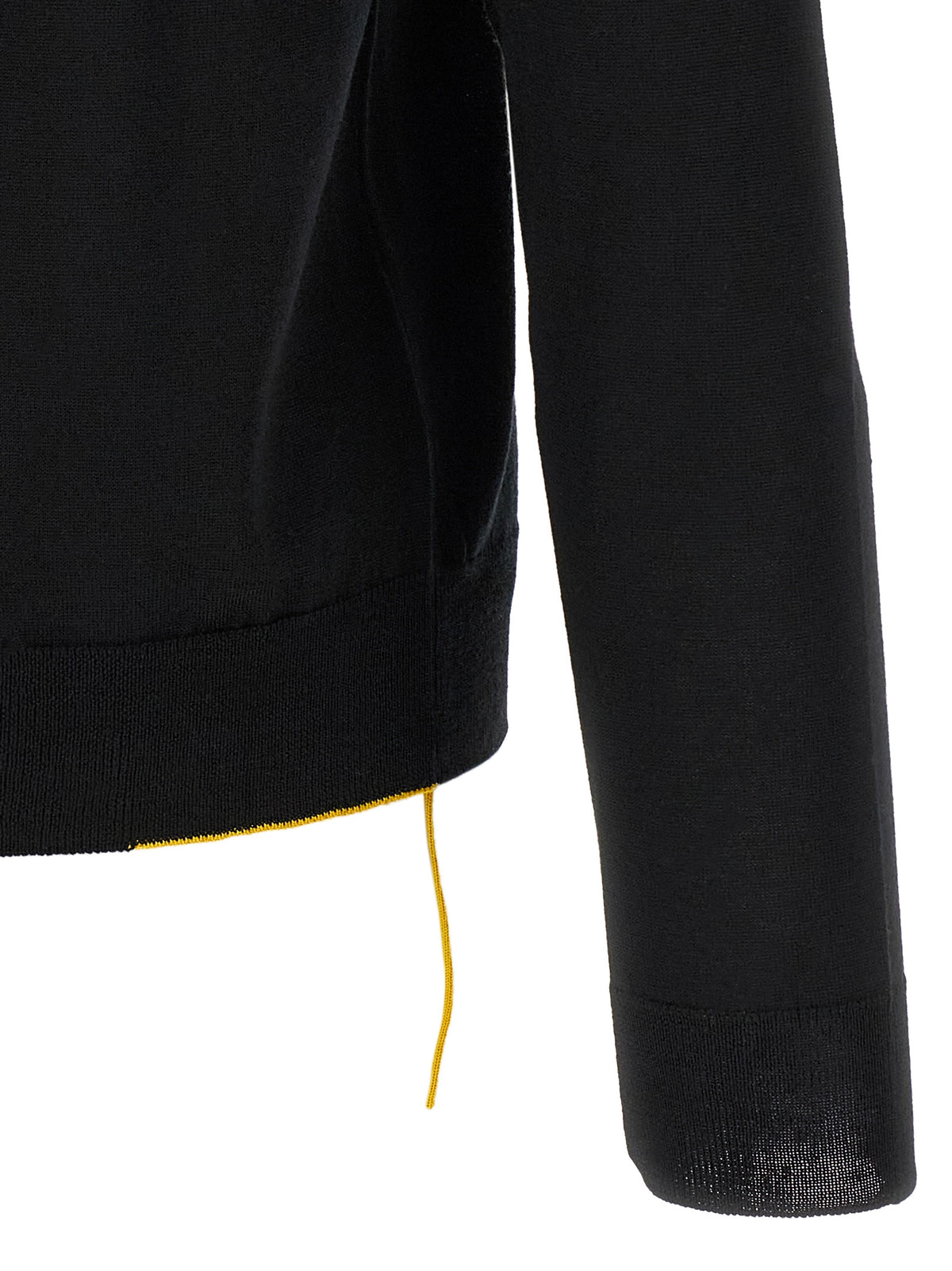 Fendi Black Virgin Wool Polo Men's Shirt