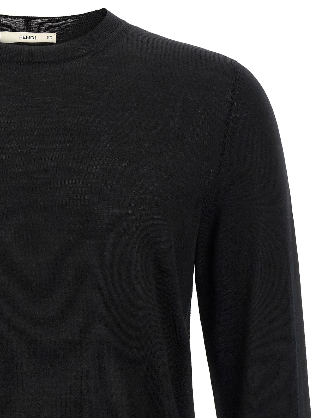 Fendi Black Virgin Wool Men's Cardigan