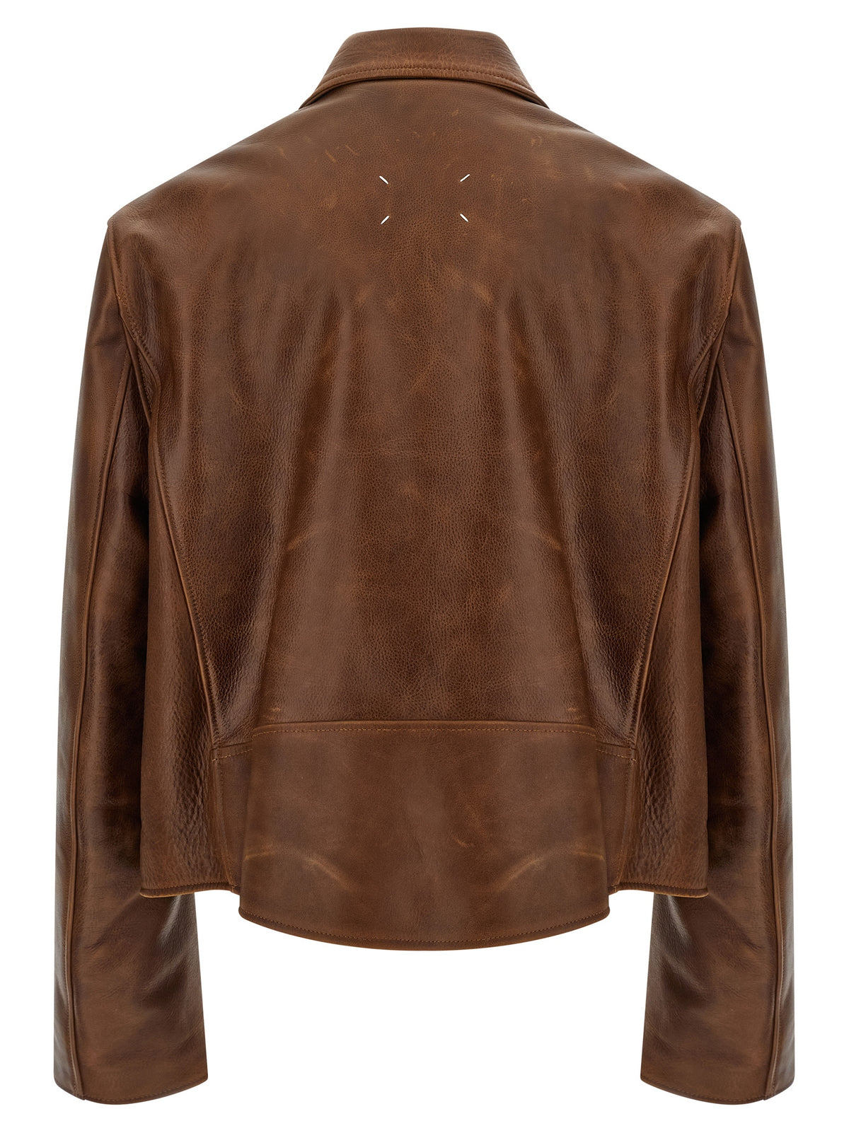 Maison Margiela Brown Calfskin Leather Men's Jacket