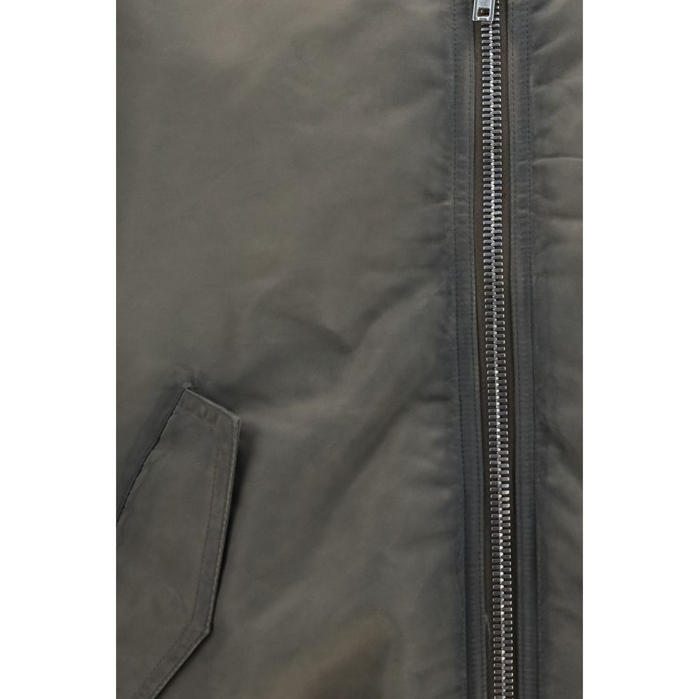 Rick Owens Gray Nylon Men's Bomber