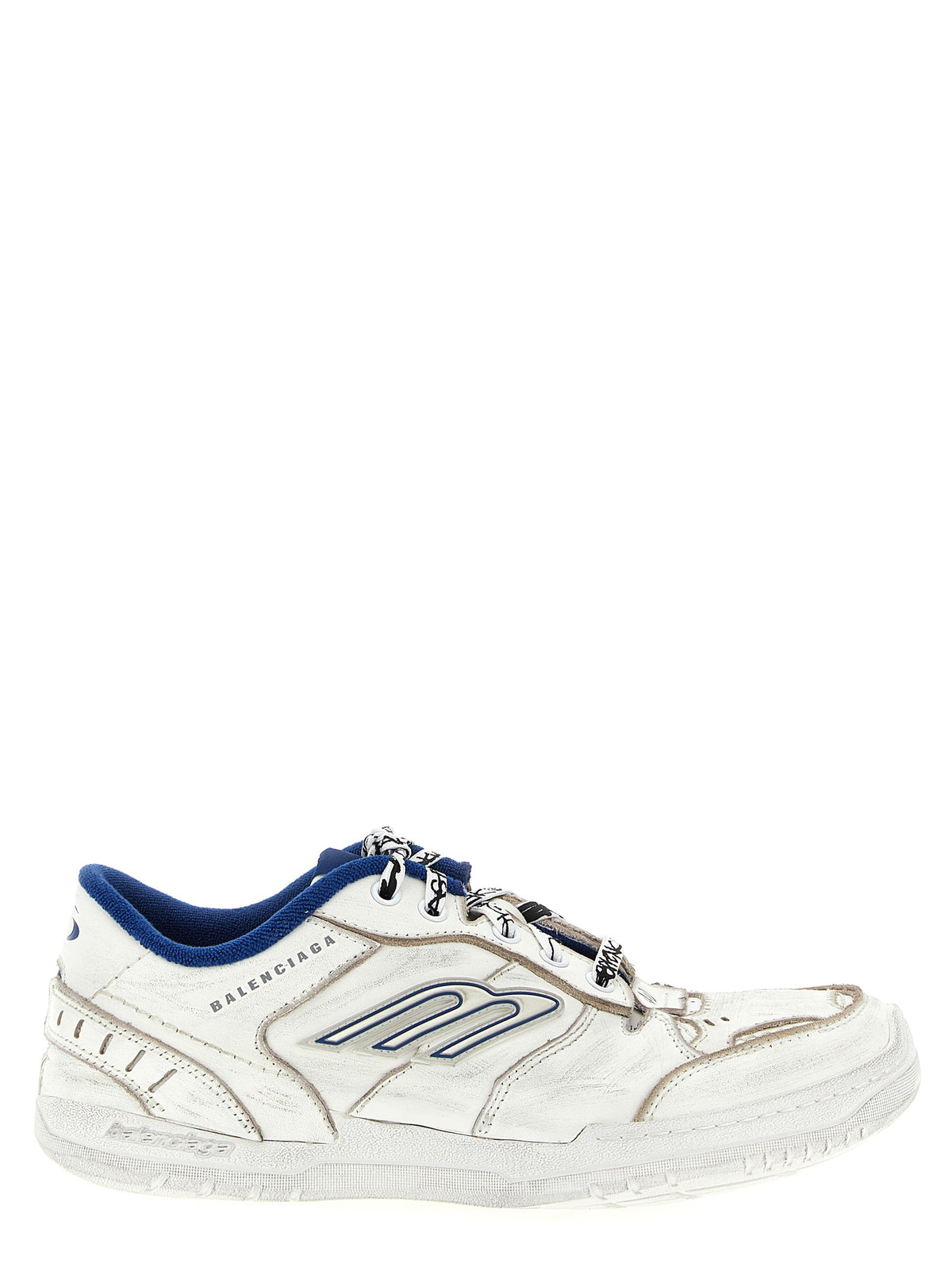 Balenciaga White Calfskin Athletic Men's Sneakers