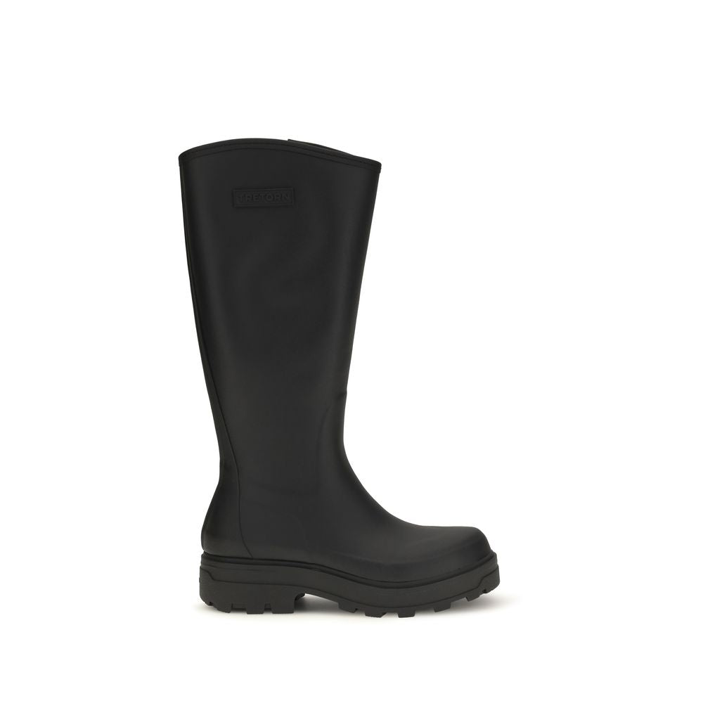 TRETORN Black Rubber Rain Women's Boots