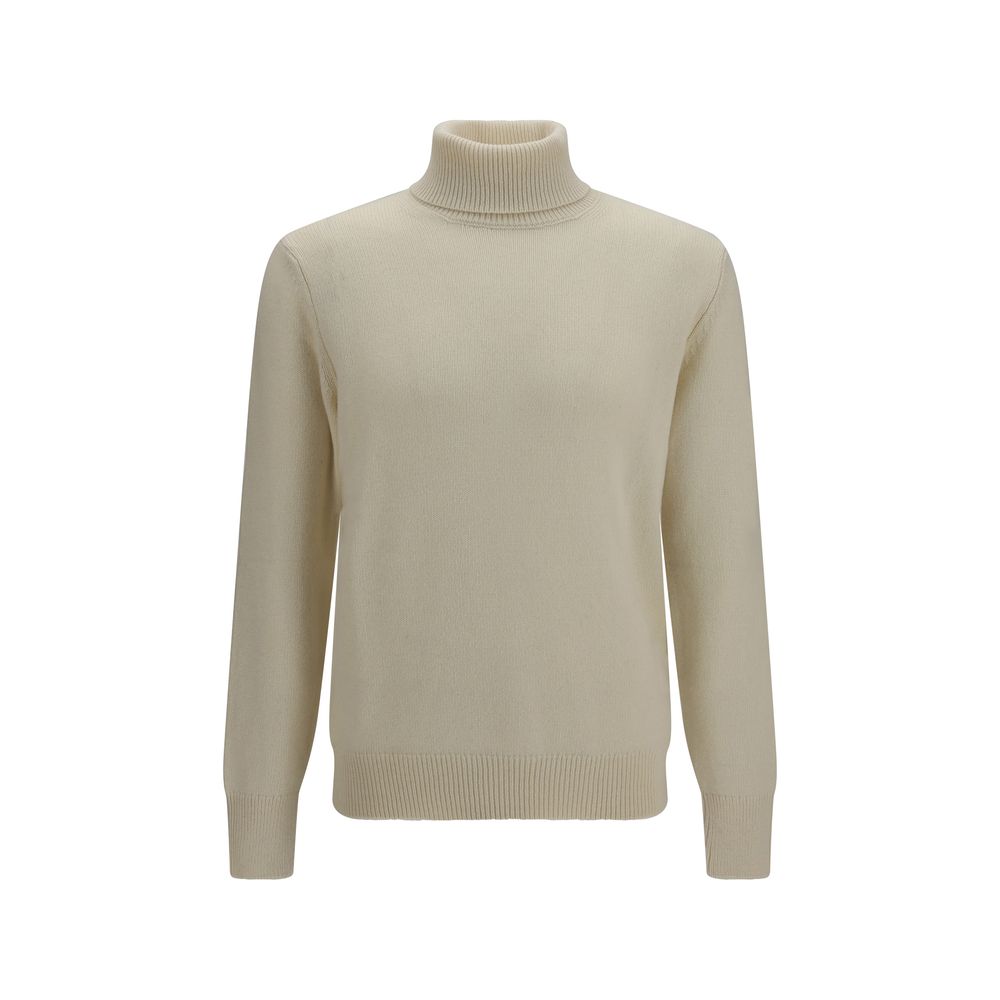 Aragona Cashmere White Cashmere Men's Sweater